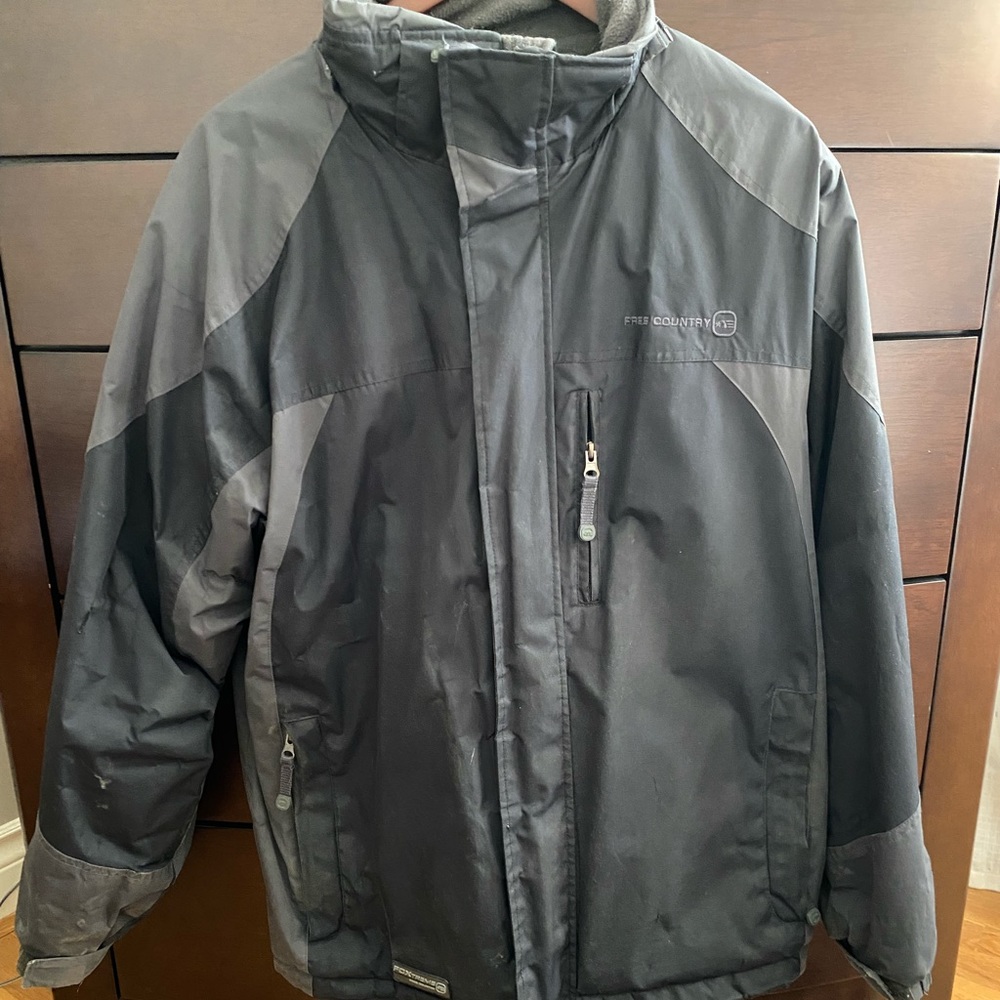 Free Country Men's Black Ski Jacket Coat